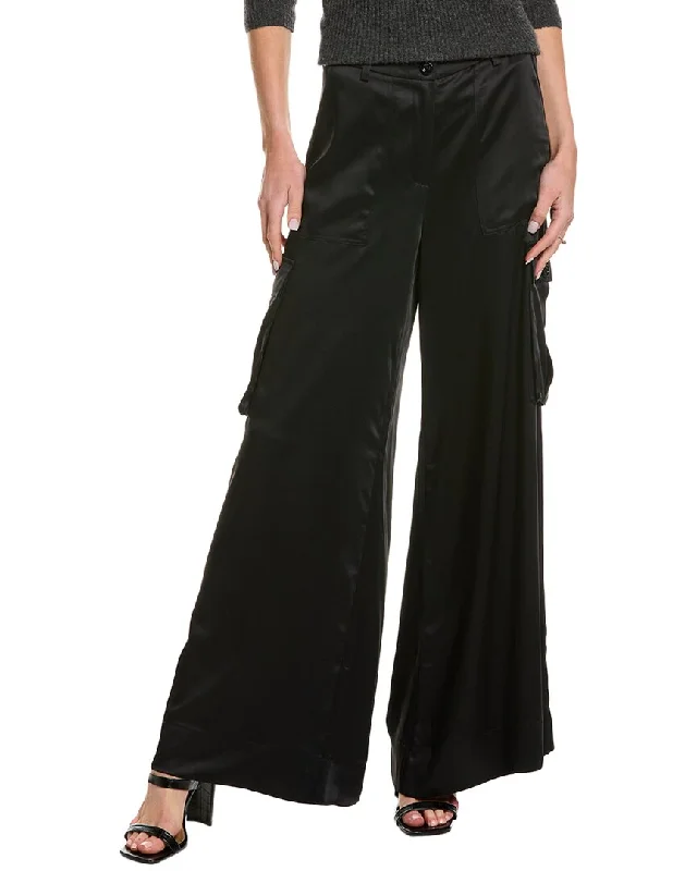 Business Casual Outfits TOCCIN Maia Satin Cargo Pant