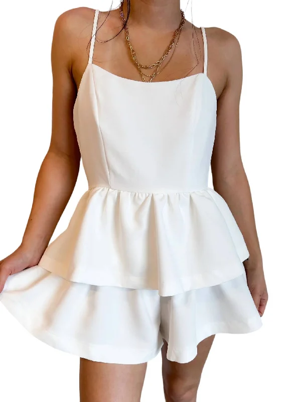 Spring Fling Sale Cocktail Romper In White