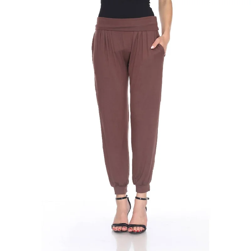 Travel Essentials Women's Harem Pants In Brown