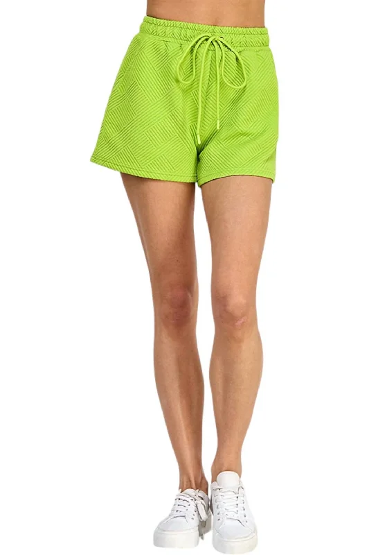 Trendsetting Threads Make A Choice Shorts In Lime