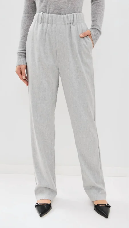 Anniversary Sale Wool Suiting Pull On Trouser In Light Grey