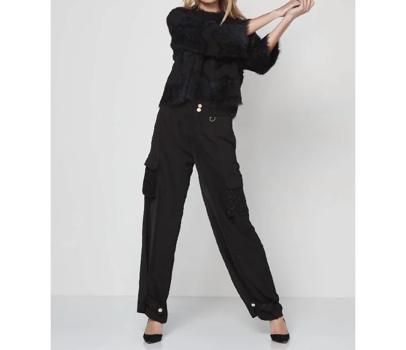 Fresh Styles, Fresh Deals Sofia Trousers Pockets Pants In Black