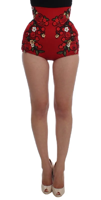 Discounts On Casual Weekend Styles Dolce & Gabbana Glamorous  Silk Floral Embroide Women's Shorts