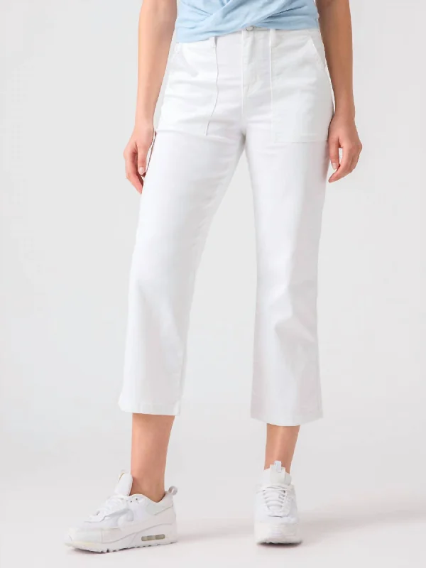 Clearance Event Vacation High Rise Crop Pants In White