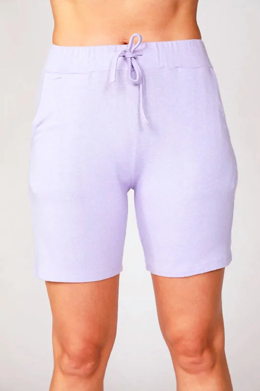 Limited Styles Tie Waist Short In Lilac