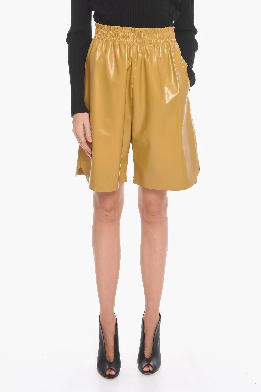 Feminine Elegance Bottega Veneta Leather SHINY Gaucho Shorts