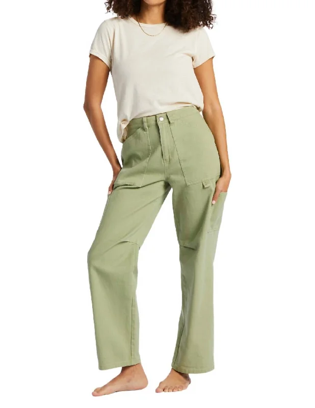 New In This Season Leia Cargo Pant In Avocado