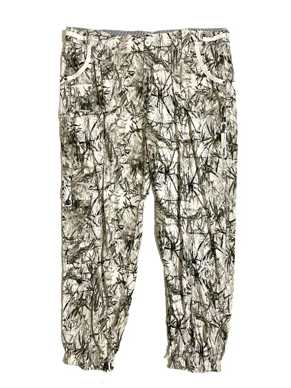 Save On Inspired Styles Women's Satin Sage Cupro Printed Pants In Green