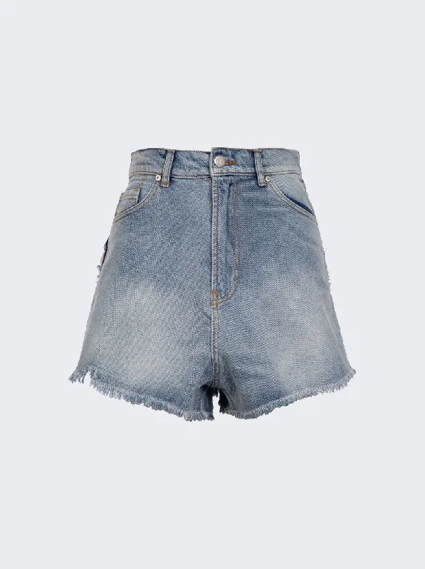 Seasonal Style Discounts Denim Heart Shorts