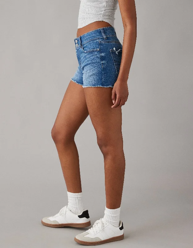 Rocker Chic Fashion AE Next Level High-Waisted Denim Short Short