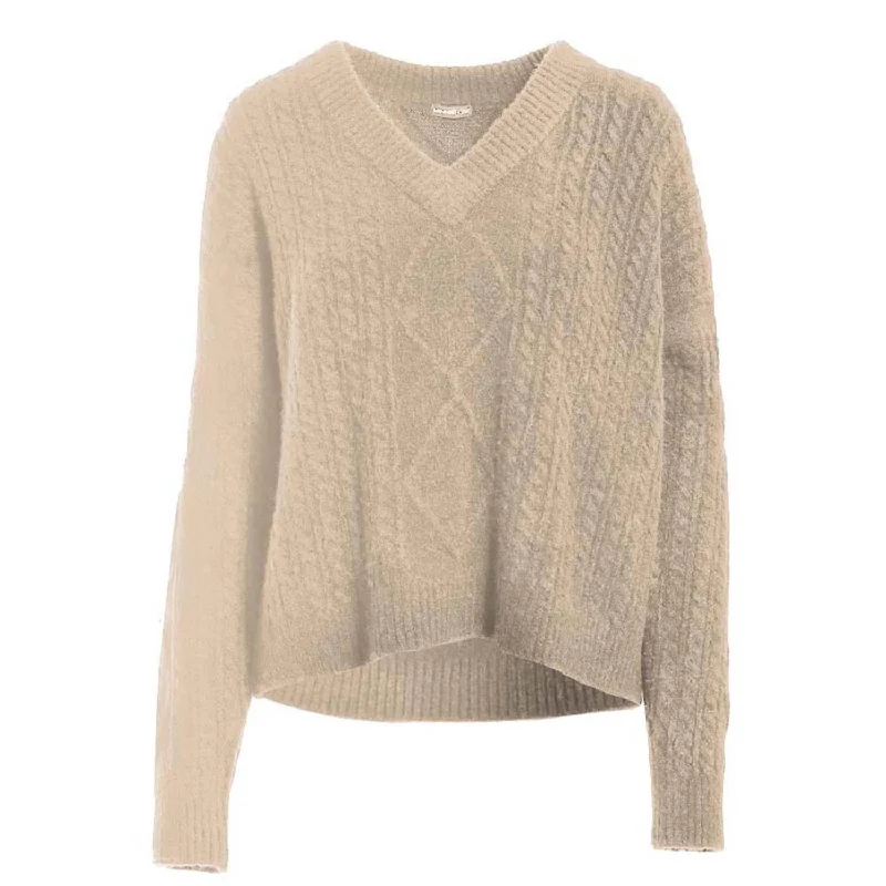 Style Your Wardrobe Women's Cuddle V Sweater In Wheat