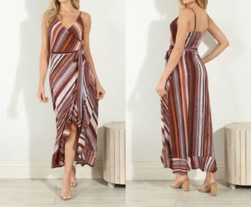 Latest Fashion Cami Wrap Dress In Print