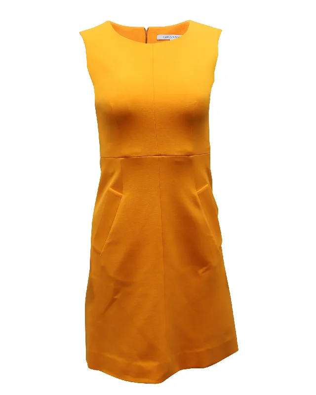 Chic Urban Fashion Look Diane Von Furstenberg Carrie A-Line Dress in Orange Polyester