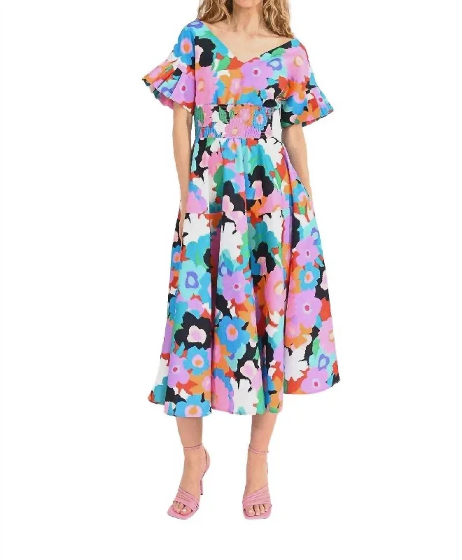 Limited Time Deal Garden Party Dress In Multi