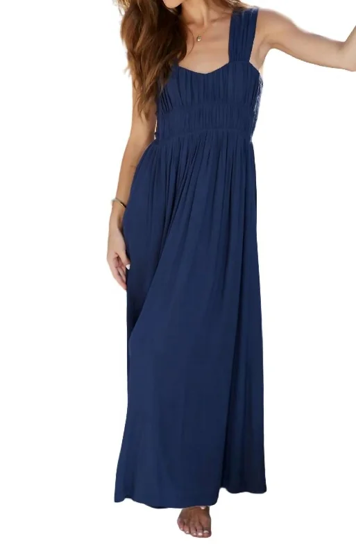 City Fashion Grecian Corset Dress In Marine