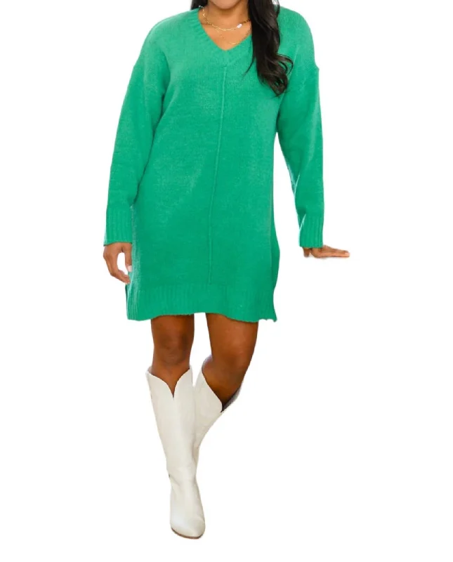 Seasonal Sale Joyful Season Sweater Tunic In Green