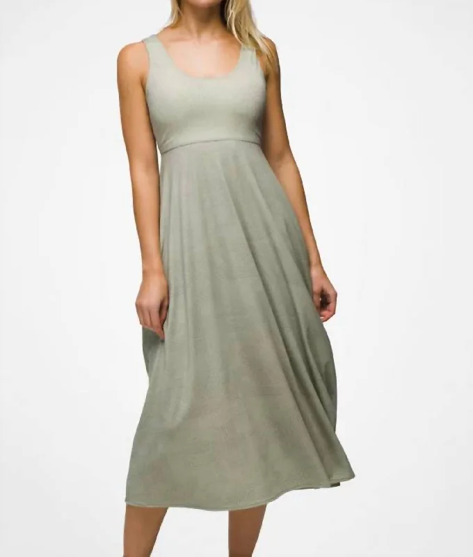 Limited Time Lata Beach Dress In Juniper Green Linea