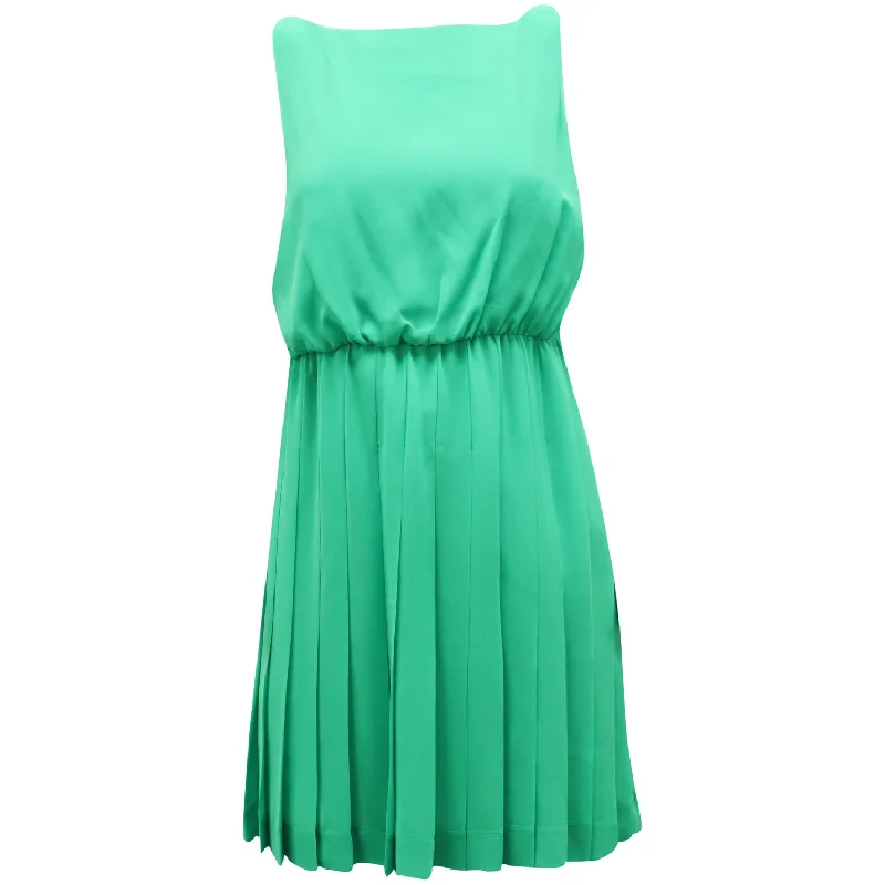 Hollywood Glam Award - Show Style Lauren Ralph Lauren Pleated Dress in Green Polyester