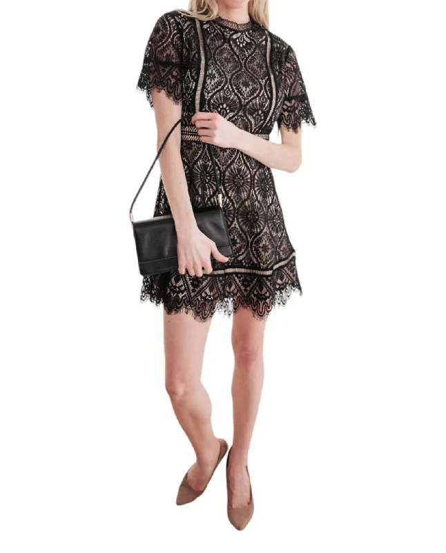 Luxury Fashion Malina Lace Dress In Black