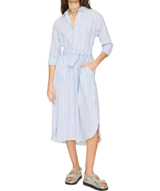 Sophisticated Style Marlowe Dress In Coastal Stripe