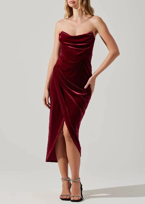 Limited - Time Bundle Meghan Dress In Crimson Red