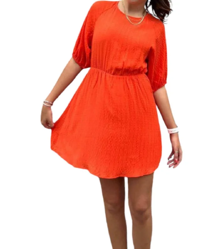 Spring Fashion Open Back Playdress In Orange