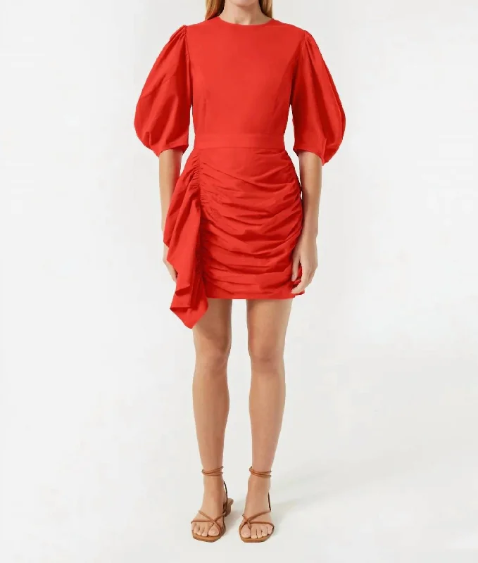 Subtle Sophistication Pia Dress In Chili