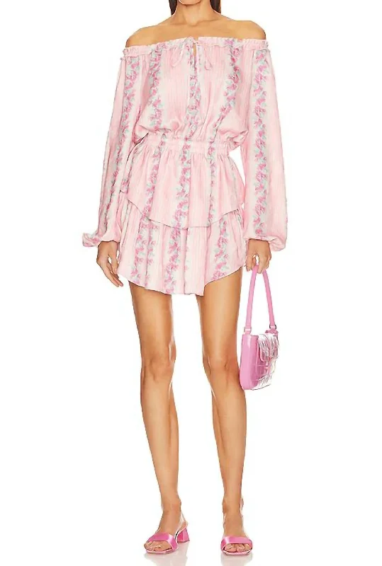 Fashion Forward Popover Dress In Pink Malibu