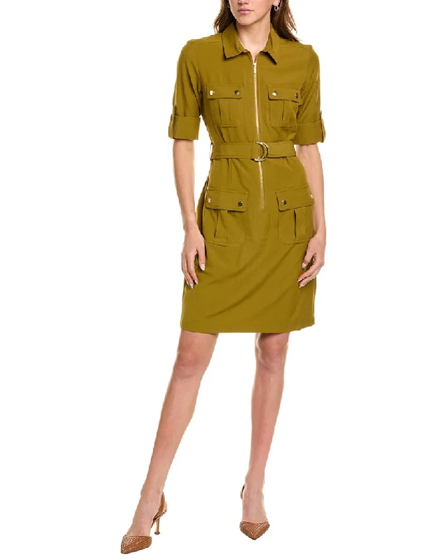 Unbeatable Prices Sharagano Front Zip Sheath Dress