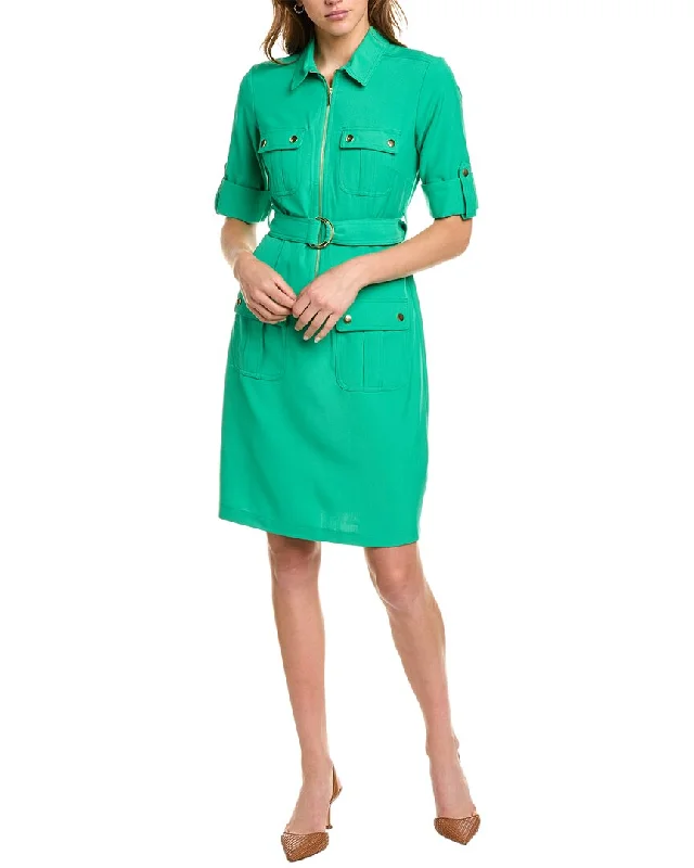 Best Sellers Sharagano Front Zip Sheath Dress