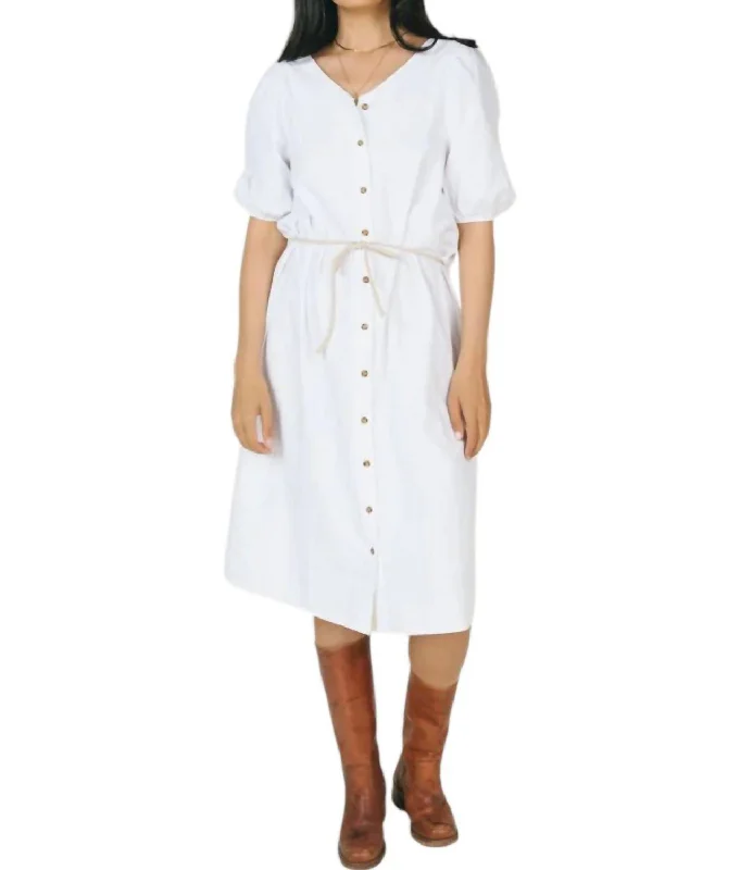 Winter Warm - Up Sale Steer Dress In White