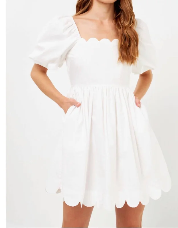 Playful Elegance Summer Crush Dress In White