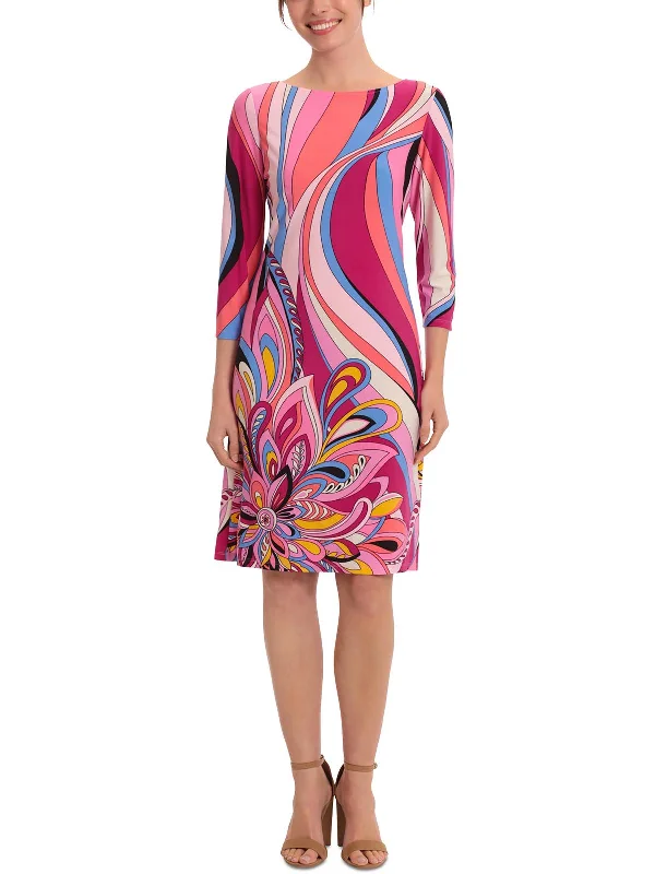 Chic & Cozy Apparel Womens Printed Jersey Shift Dress